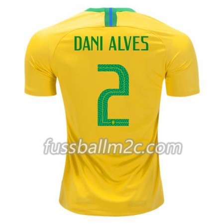 Fußballtrikots Brasilien Dani Alves 2 Heim Trikotsatz WM 2018 Fußballtrikots Brasilien Dani Alves 2 Heim Trikotsatz WM 2018